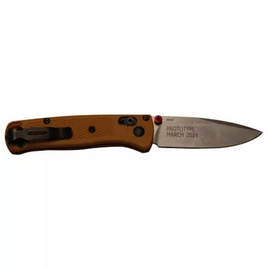 Benchmade Mini Bugout Daybreak Grivory Drop Point Satin 2.82" Prototype 2023