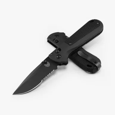 Benchmade Redoubt Axis Drop Serrated Point Black Handle, 430SBK-02