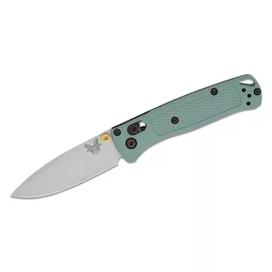 Benchmade Seasonal Mini Bugout AXIS Folding 2.82" S30V Crushed Silver Cerakote Plain Sage Green