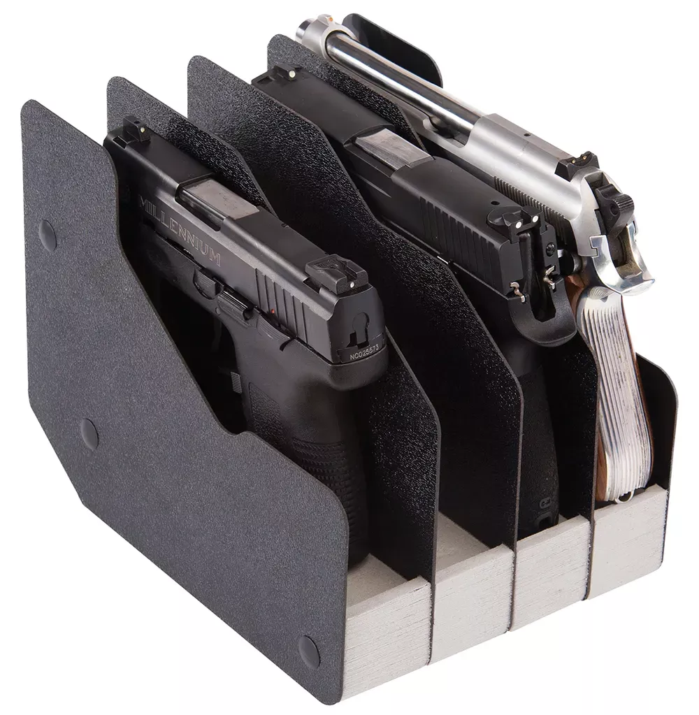 BenchMaster WeaponRac Four Pistol Universal Handgun Metal Black