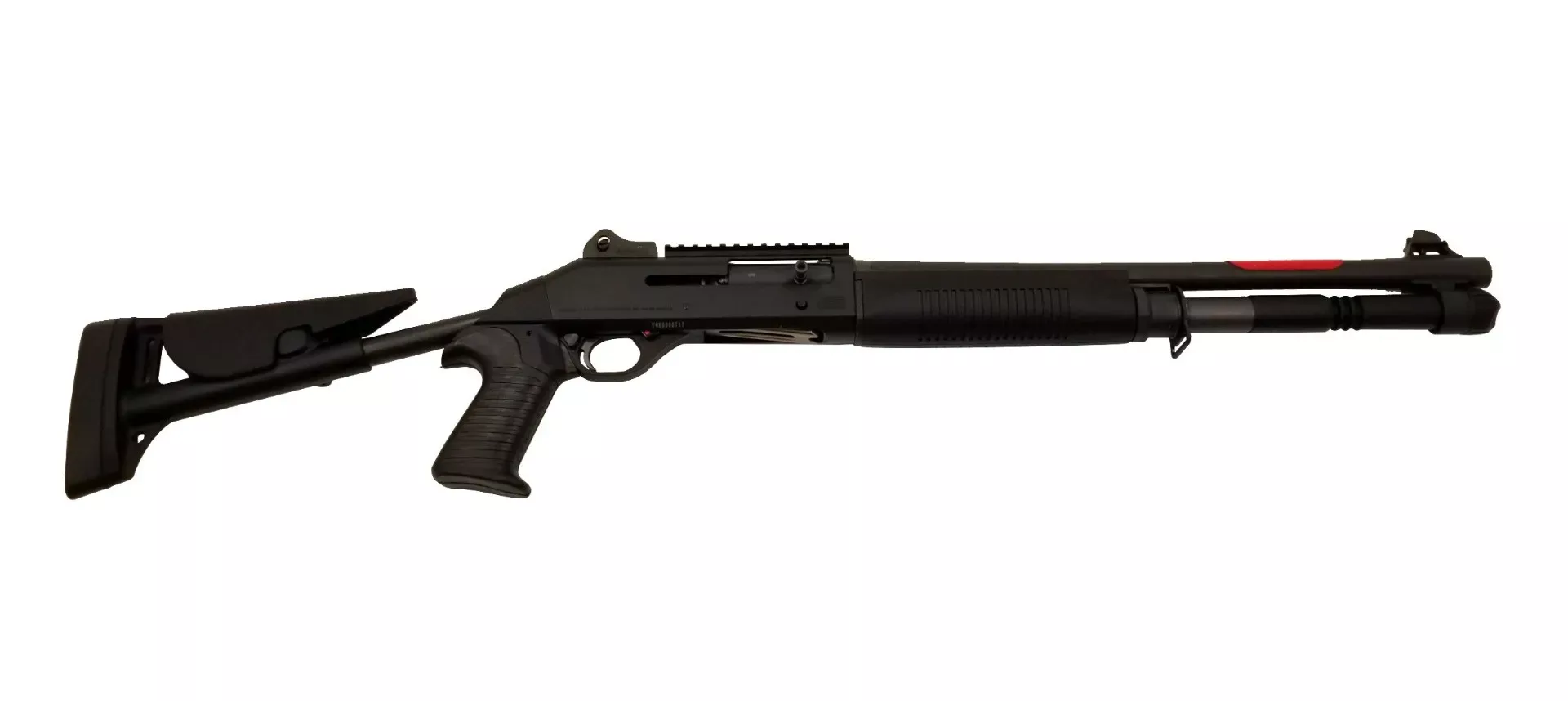 BENELLI 18.5″ 12 GAUGE SHOTGUN WITH FIXED SKELETON STOCK, 2 3/4″ & 3″
