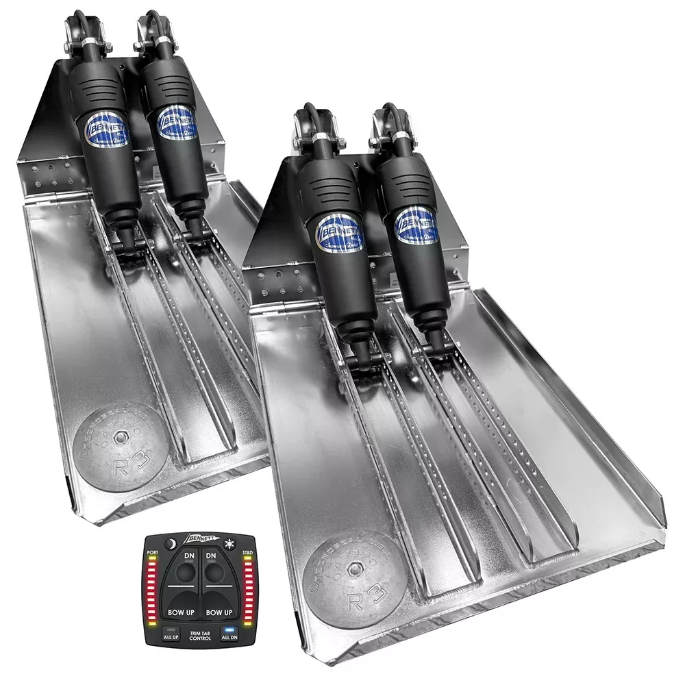 Bennett Marine BOLT 14×20 Dual Electric Trim Tab System w/One Box Indication Unit [BOLT1420HD-OBI]