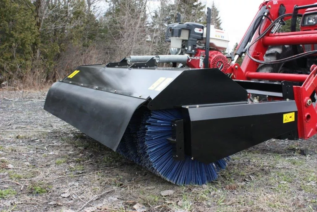 Bercomac Rotary Broom With “Skid Steer” Style Attach | Width 66″ | 11-14 HP | For Tractors