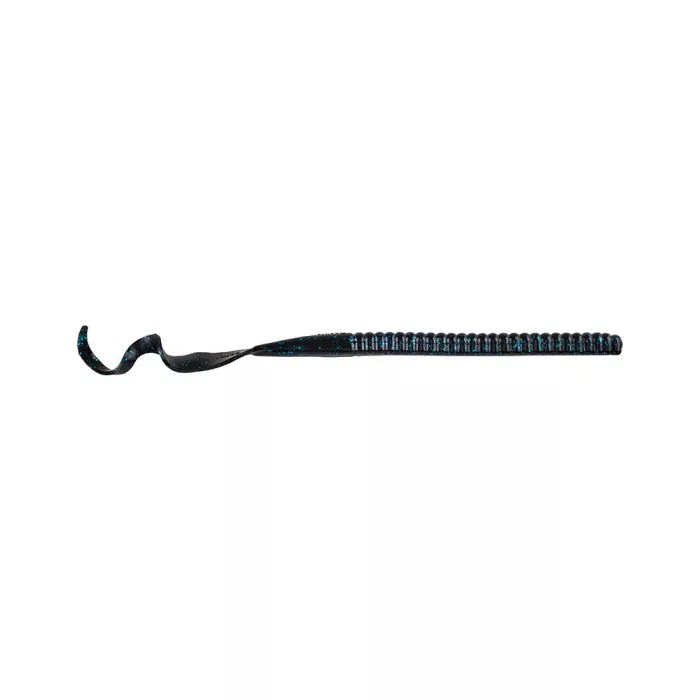 Berkley PowerBait 12′ Power Worms – Black Blue Fleck #PBLPW12-BBF