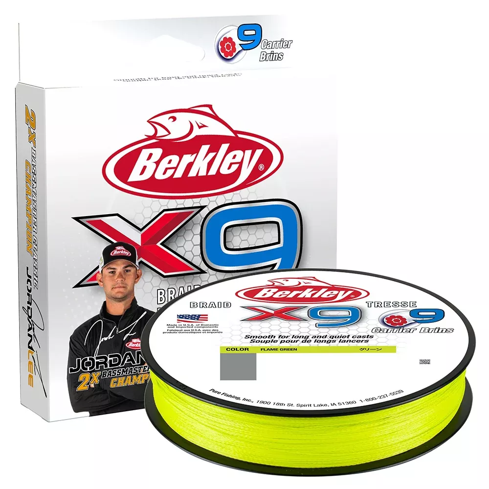 Berkley x9 Flame Green Braid – 6lb – 328 yds – X9B3306-GG [1614440]