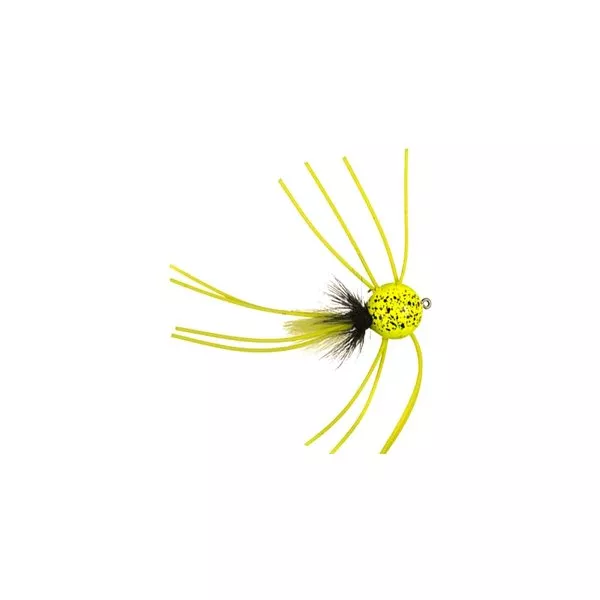 Betts Pop N’ Round Fly Lure Chartreuse/Black – Size 8 #609-8-5