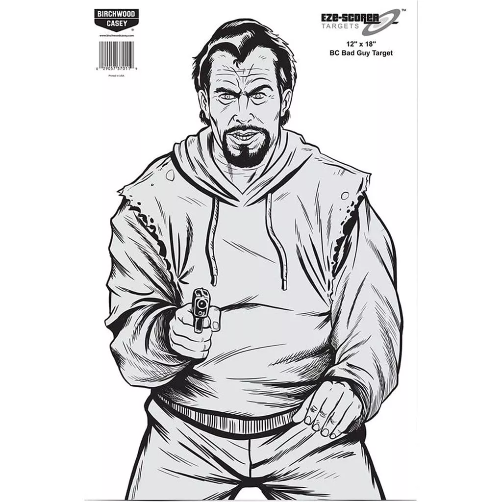 Birchwood Casey Eze-scorer Target Bad Guy 12×18 In. 10 Pk.