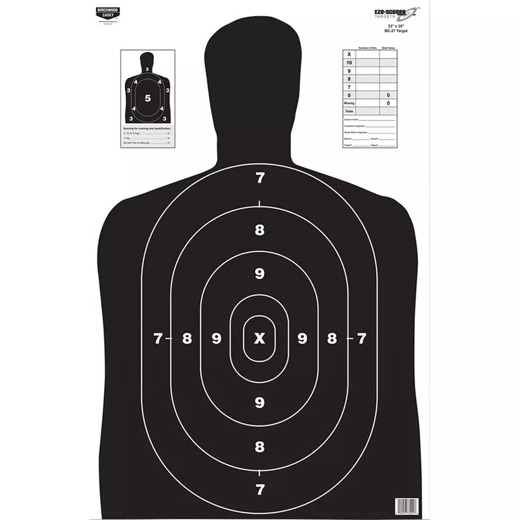 Birchwood Casey Eze-scorer Target Bc-27 Black 23×35 In. 5 Pk.