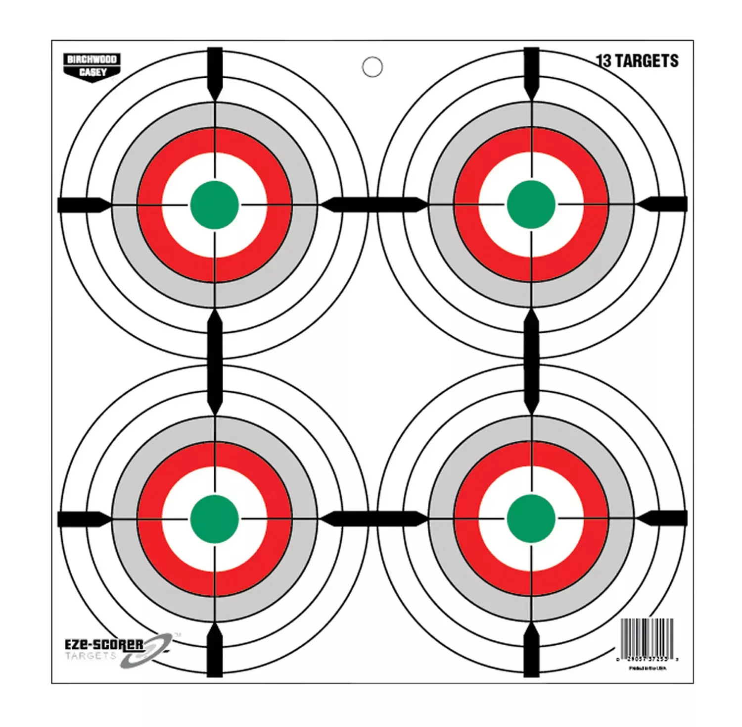 Birchwood Casey EZE-Scorer12" Bullseye Paper Hanging Multi-Color 13 Per Pkg