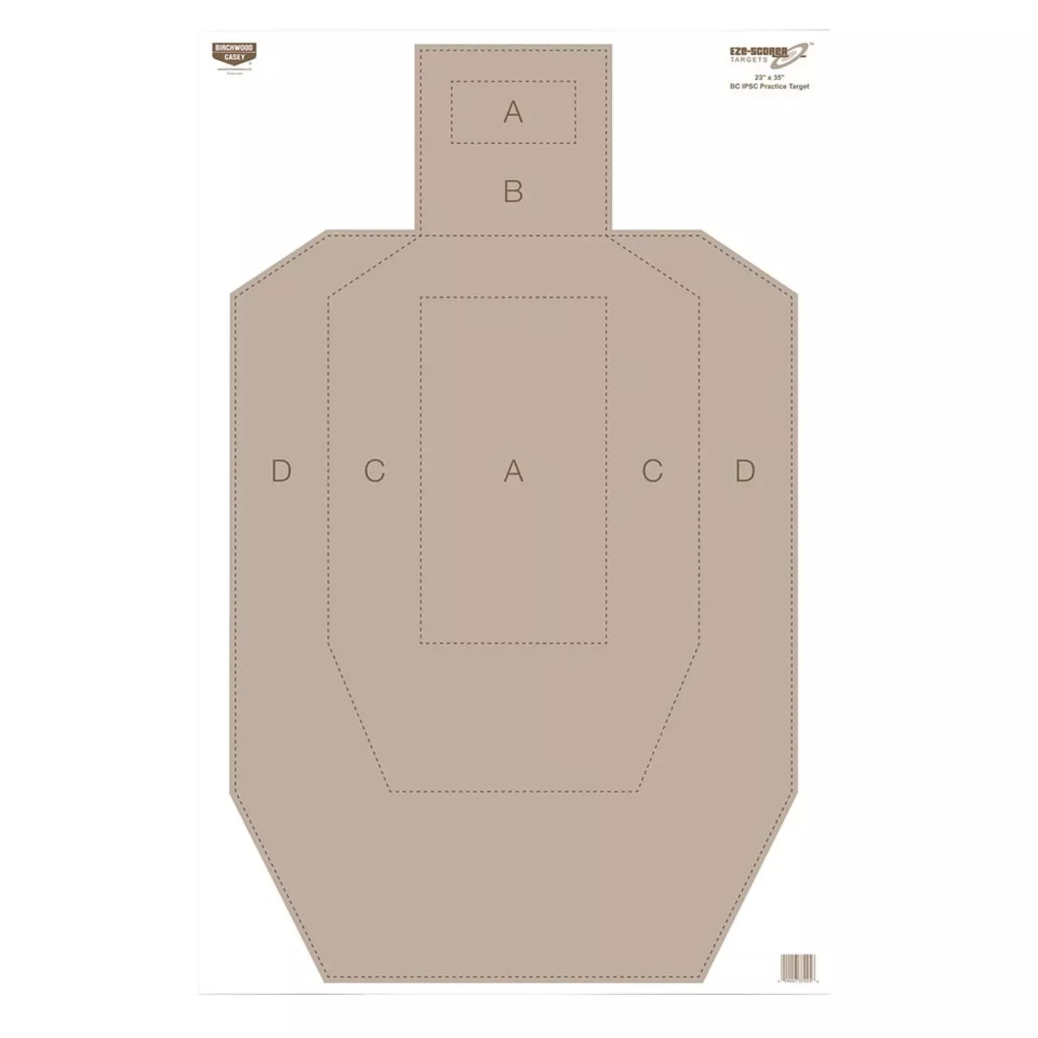 Birchwood Casey EZE-ScorerIPSC Hanging Paper Target 23″ x 35″ 100 Per Pack