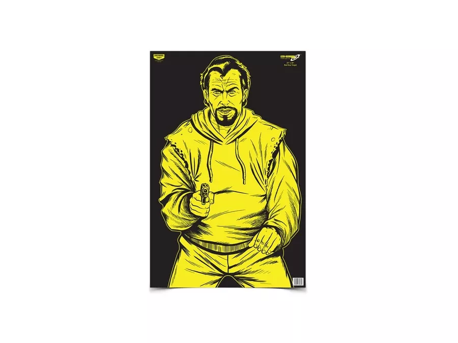 BirchwoodEZE-Scorer Silhouette Paper Target, Black/Yellow, 5