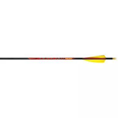 Black Eagle 320 Outlaw Arrows, 3 Inches Feathers, 400 Spine, Black, 6 Pack
