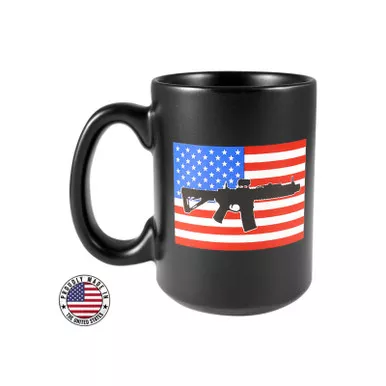 Black Rifle RWB AR Flag Ceramic Mug