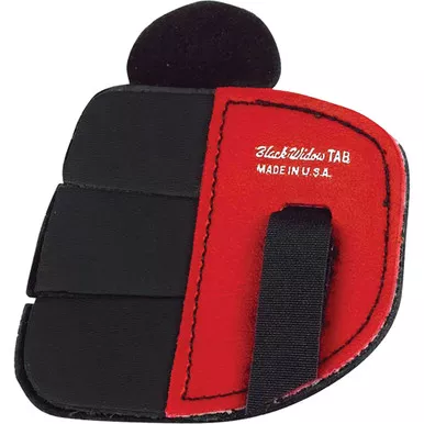 Black Widow 5331 Super Leather Shooting Tab with 3 Fingers Under, Black, X-Large, Left Hand