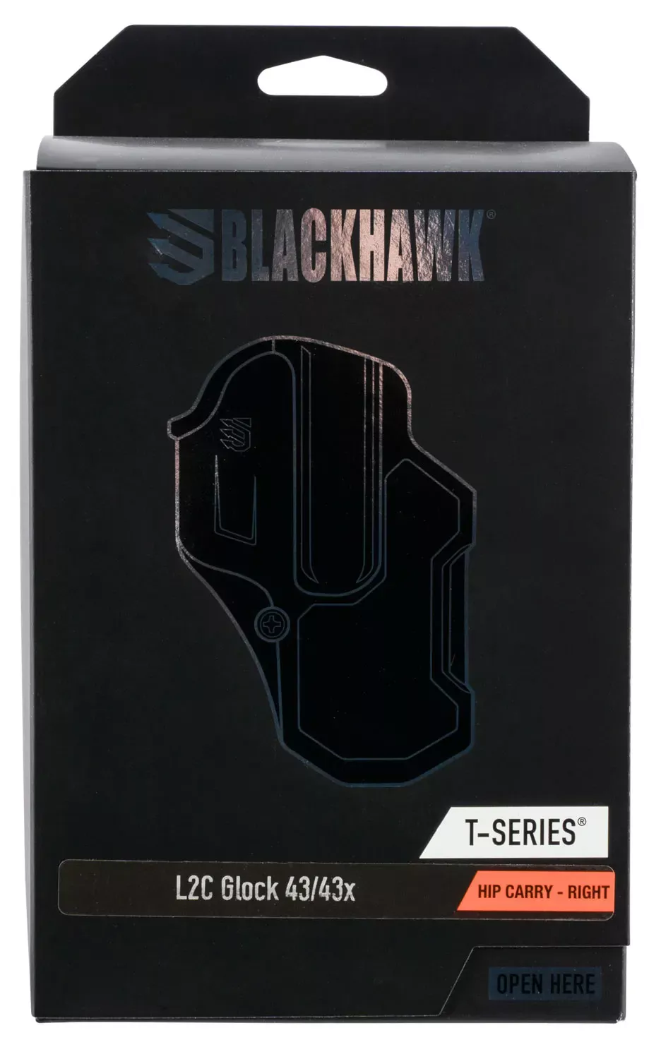 Blackhawk T-Series L2C Black Matte Polymer OWB Fits Glock 43 RH