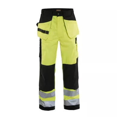 BLAKLADER 1633 Hi-Vis Yellow/Black Work Pants (163318603399)