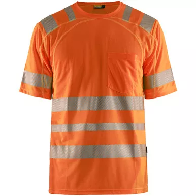 BLAKLADER Men's 3490 US Hi-Vis SS T-Shirt