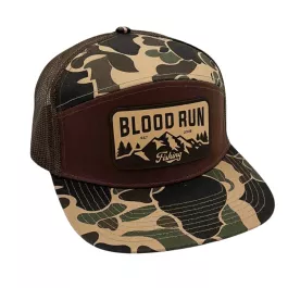 Blood Run Tackle Leatherneck Snapback Trucker – Camo/Brown