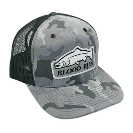 Blood Run Tackle Winter S Snapback Mesh Trucker – Chrome Grey