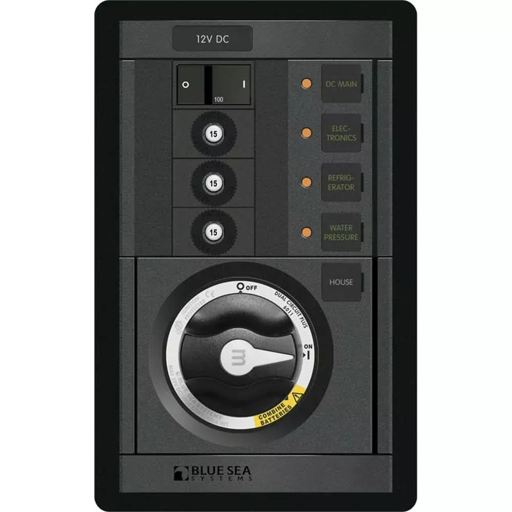 Blue Sea 1408 M-Series Dual Circuit Plus™, Main + 3 Positions CLB Vertical - 1408
