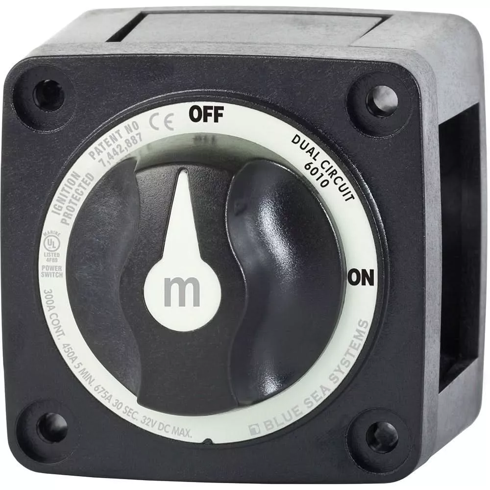 Blue Sea 3010200 Battery Switch Dual Circuit - Black - 6010200