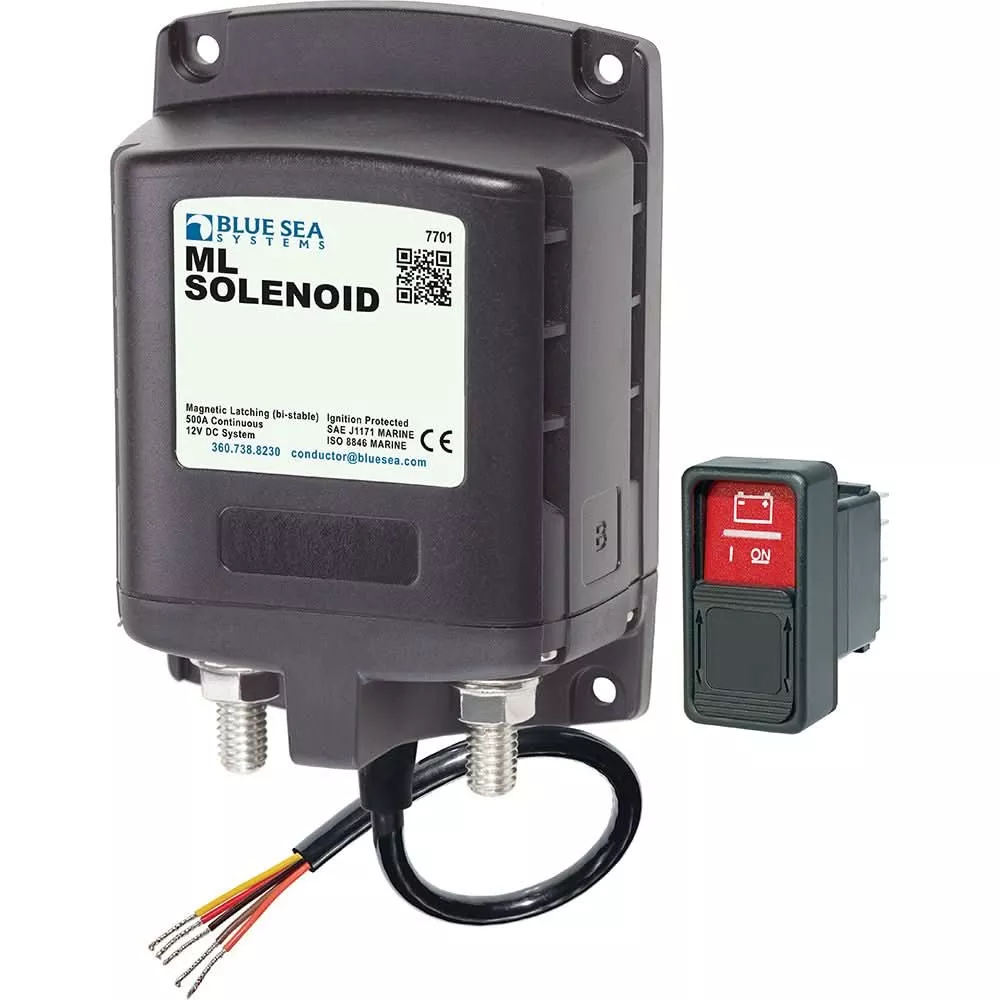 Blue Sea 7701 ML-Series Solenoid w/Contura Switch 12VDC – 7701