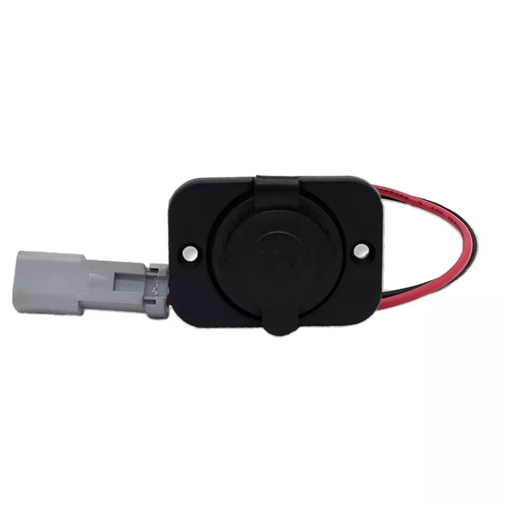 Bluewater 12V Single Sealed Socket with Deutsch Connector and Plate - 6000-3004