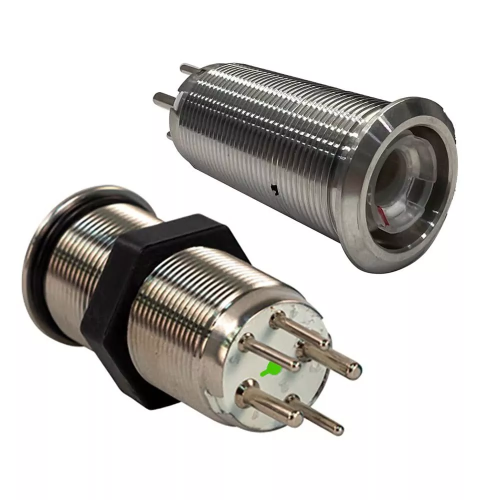 Bluewater 9057-2123 Marine Grade 19mm Push Button Switch with LED Indicators - 9057-2123