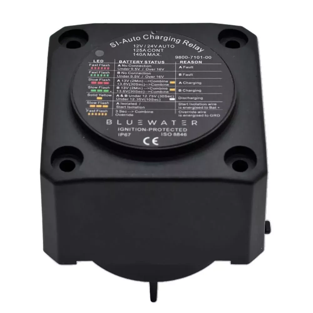 Bluewater Auto Charging Relay 12V, 140 Amp – Battery Management System for Marine and RV Applications – 9800-7101-00