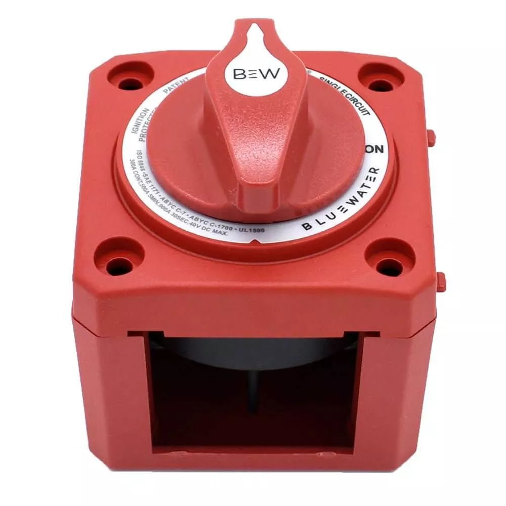 Bluewater On/Off Battery Switch Surface Mount Red Part 9800-006-11 – 9800-006-11