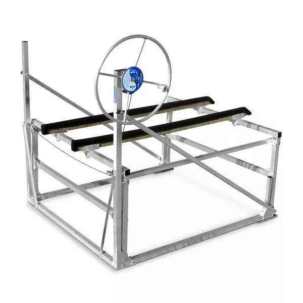Boat Lift Distributors | 1200 lb Hewitt PWC Lift (Single) | Length 102″ | Inside Width 96″ | Capacity 1,200 lbs | Rust-Free Aluminum | Manual & Electric & Solar Winch | For Personal Watercraft