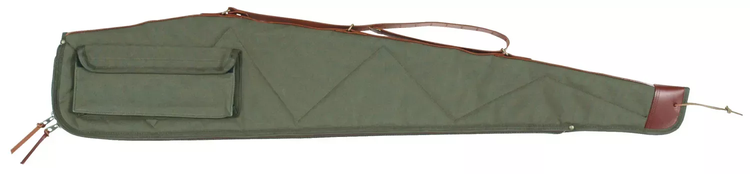 Bob Allen Canvas Rifle Case 48 Green Canvas with Quilted Flannel Lining”
