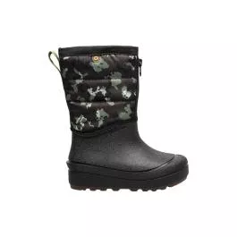 BOGS Footwear Kids' Snow Shell Zip Camo Texture Winter Boots - Black Multi - 11