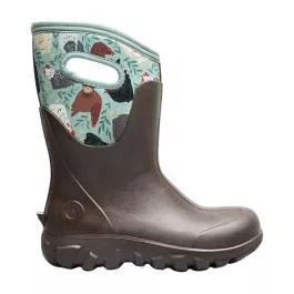 BOGS Women's Farm Boots Classic Seamless Mid - Chicken Party - Choc Multi - 6