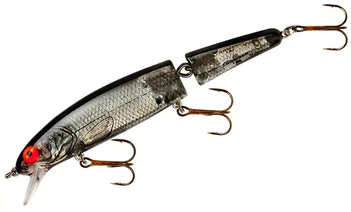 Bomber Jointed Long A Minnow Jerkbait - Silver Flash/Black Back 4.5"