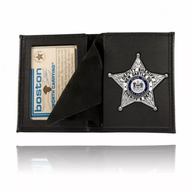 Boston Leather Model 150 Book Style Badge Wallet