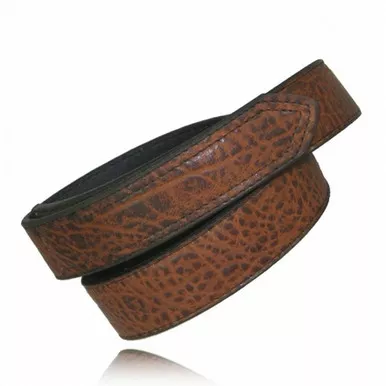 Boston Leather Model 18529 Tucson Full Grain Bison Leather Hook & Loop Tipped Belt, 1.5″