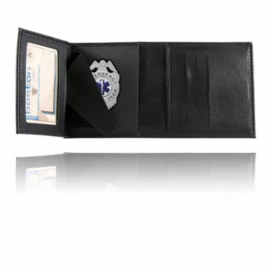 Boston Leather Model 375-S Trifold Badge Wallet, Soft