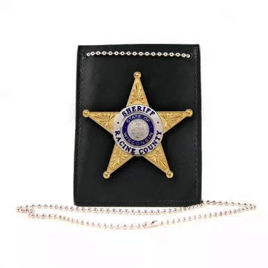 Boston Leather Model 5845 Neck Chain ID & Badge Holder