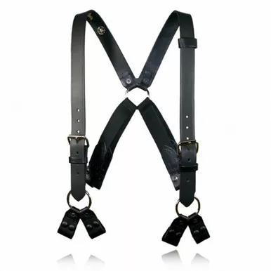 Boston Leather Model 9174 Firefighter’s Suspenders, 8-Point Loop