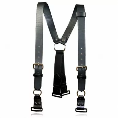 Boston Leather Model 9177ABS Firefighter‚s Suspenders, Loop Attachment & ABS Rectangular Ring