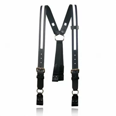 Boston Leather Model 9177R Firefighter‚s Suspenders, Loop Attachment w/ 1/2" Reflective Ribbon