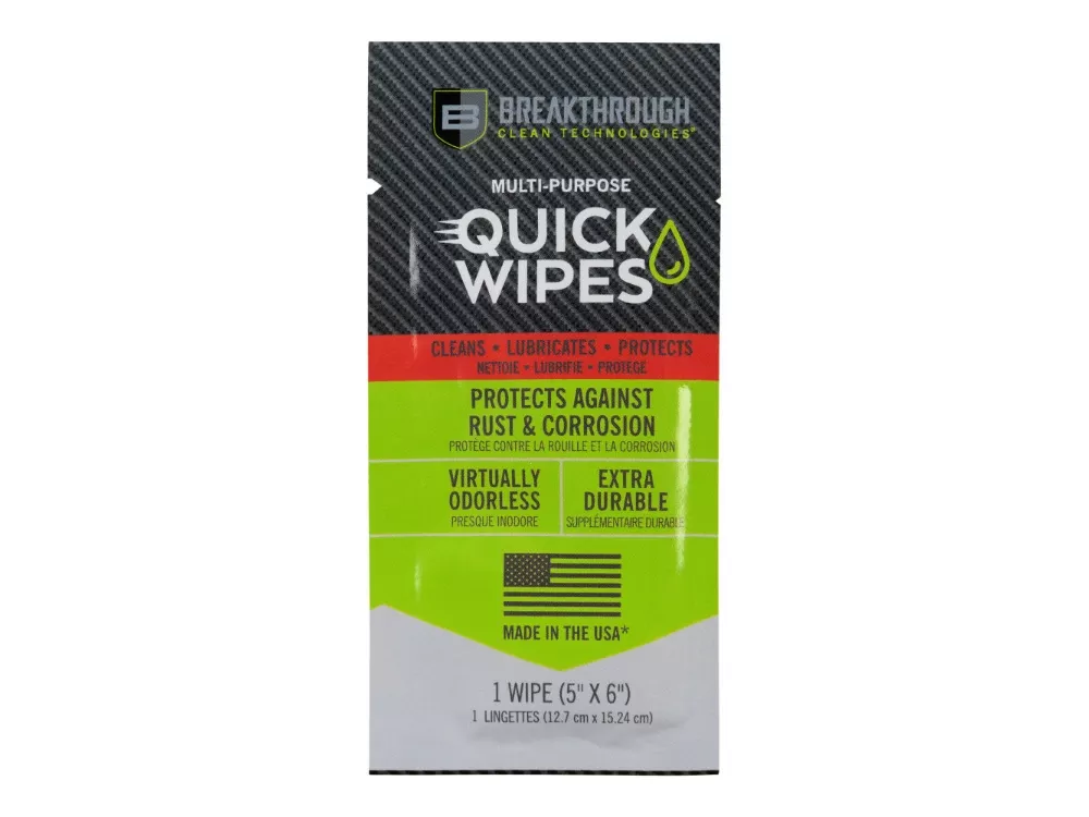 Breakthrough Multi-Purpose CLP Quick Wipes, 5" x 7", Single-Pack