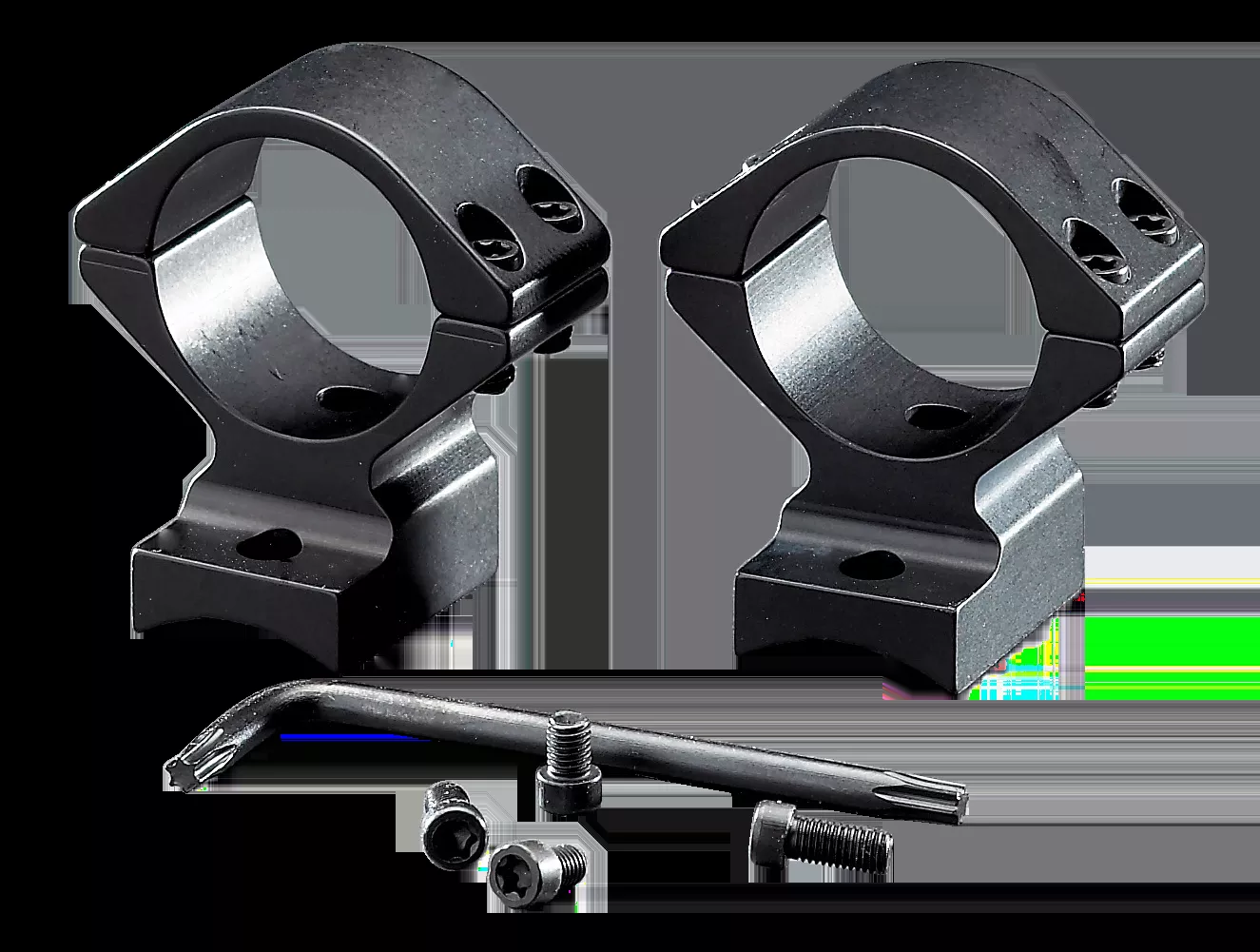 Browning 12395 Integrated Scope Mount System Scope Ring Set Browning BAR/BLR Medium 1" Tube Blued Gloss Aluminum
