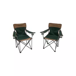 Browning Camping Double Back Foldable Chairs, Set of 2
