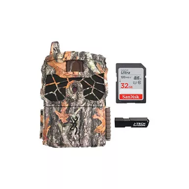 Browning Defender Ridgeline Wireless Cellular Trail Camera Bundle 32GB Memory Card and J-TECH Card Reader