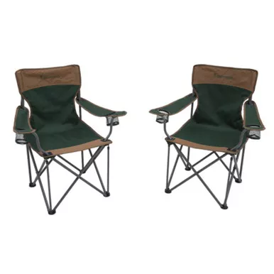 Browning Double Back Set of 2 Camping Chairs Dark Jade/Coyote
