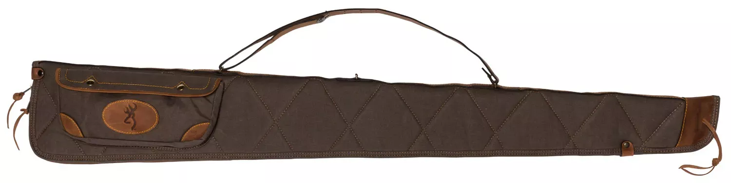 Browning Lona Rifle Case 52 Flint with Brown Trim Canvas with Foam Padding"