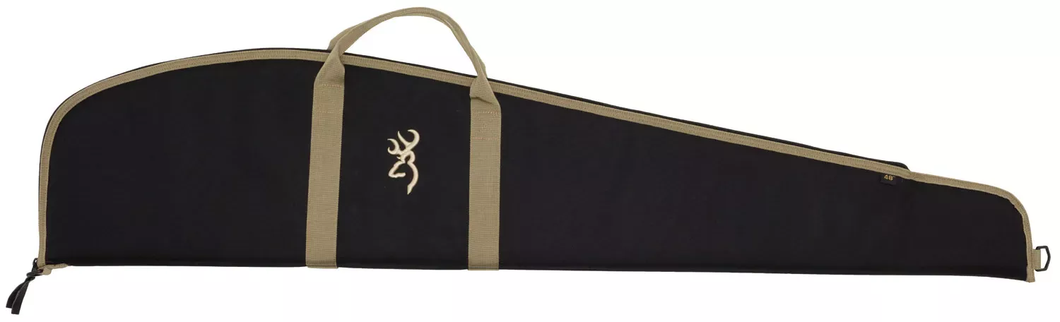 Browning Plainsman Rifle Case 44 Black with Tan Trim 600D Polyester “