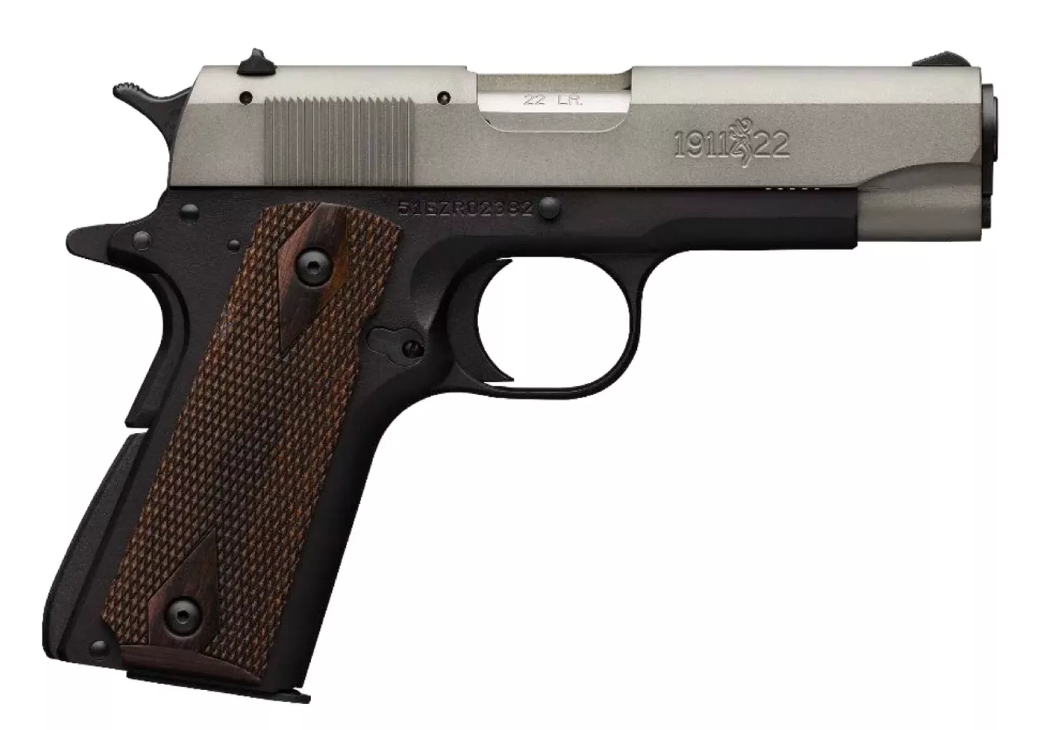 Browning1911-22 A1 Compact *CA Compliant 22 LR 3.63″ 10+1 Matte Black Finish